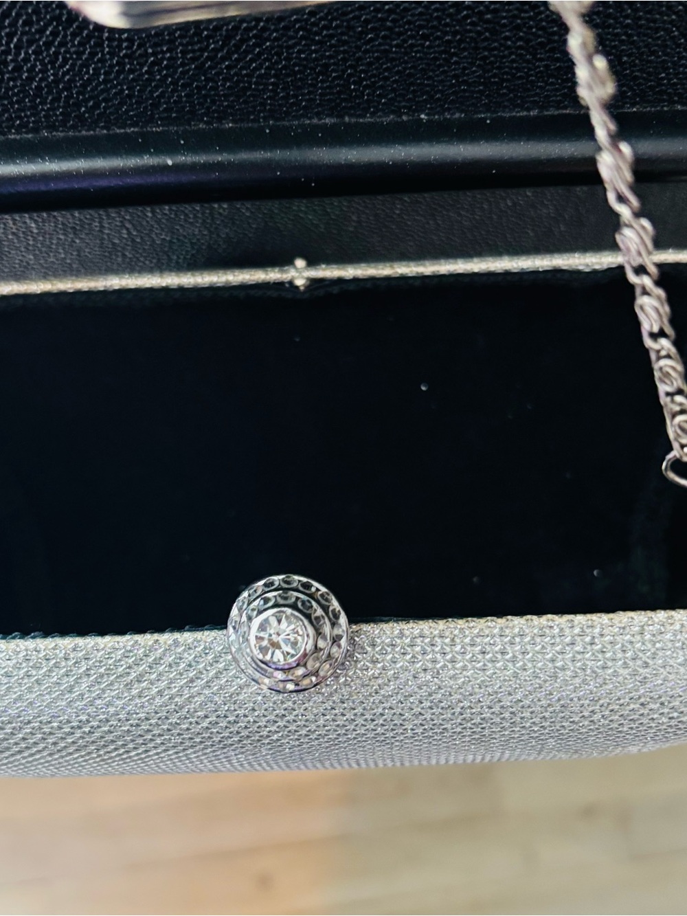 Elegant Silver Sparkly Clutch - Picture 4 of 5